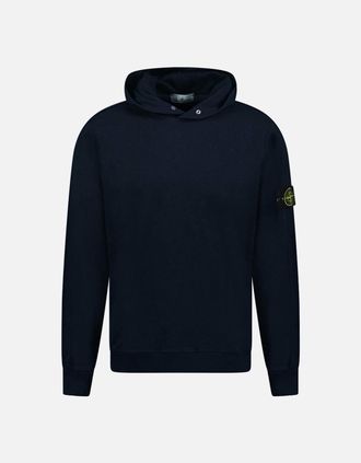 Stone Island Mens Stone Island Old Treatment Hooded Sweatshirt Navy - Size: 40