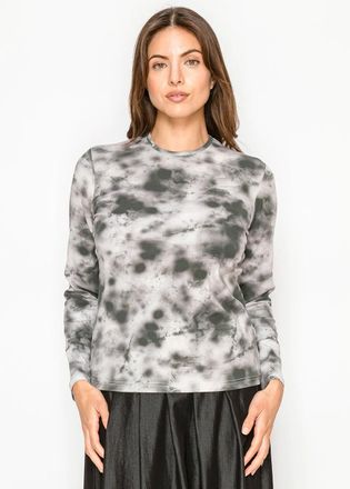 YAL New York Grey Abstract Long Sleeve Tee