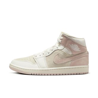 Nike Jordan Womens Air Jordan 1 Mid SE Shoes in White | FQ1926-161