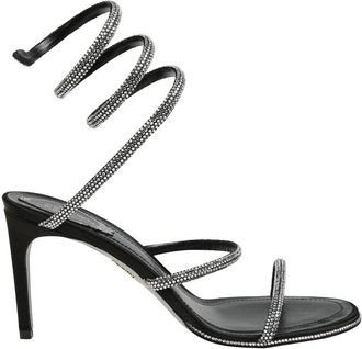 Rene Caovilla Cleo Anthracite Crystal Sandals 105