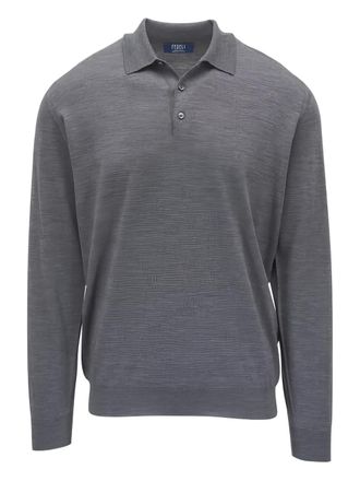 Fedeli Poloshirt met knopen - Grijs