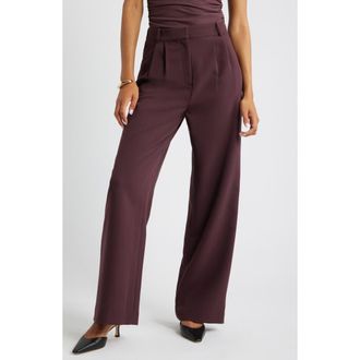 Open Edit The Icon Trousers in Burgundy Fudge at Nordstrom, Size 4