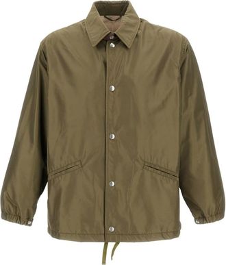 Kaptain Sunshine Kaptain Sunshine, Jassen, Heren, Groen, XL, Wol, Silk Poly Coach Jacket