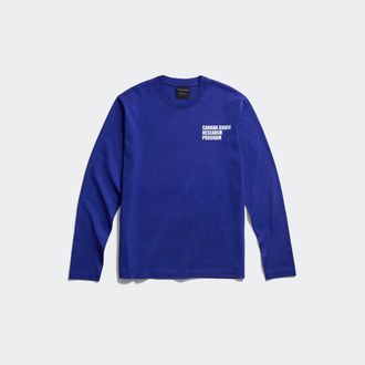Canada Goose T-shirt &agrave; manches longues Vantage Globe (Hommes, Azurite Blue, TTG)
