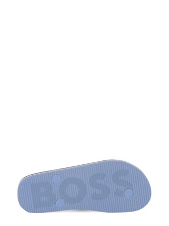 HUGO BOSS Molded Polyvinyl Chloride Flip Flops - Blue