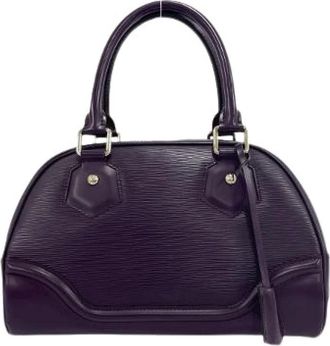 Louis Vuitton Pre-owned Handbags, female, Purple, Size: ONE SIZE Pre-owned Bowling Montaigne PM Epi Handbag