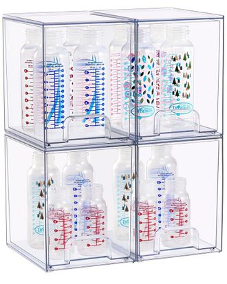 Sorbus Stackable Acrylic Set Of 4 Storage Drawers