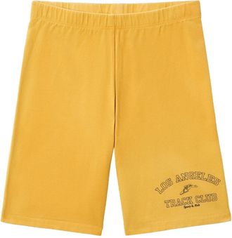 Sporty & Rich Track Club cotton shorts - women - Cotton - M - Yellow