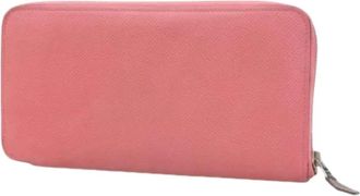 Herm&egrave;s Tweedehands leren portemonnees - Dames - Vintage Accessoires - Roze - ONE Size - Leer - Vintage