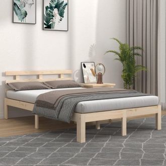vidaXL Vidaxl - Estructura De Cama Doble Sin Colch&oacute;n Madera Maciza 180x200 Cm
