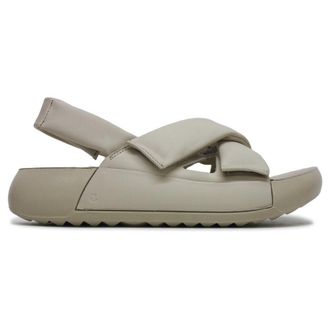 Ecco Ecco Cozmo PF 206653 Leather Womens Sandals - UK 7.5 - US 10-10.5 Women - EU 41 - Limestone - Size:UK 7.5