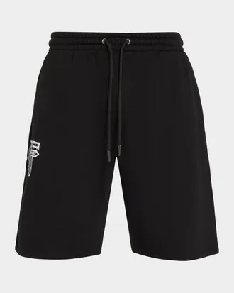 Off-white Men & apos;s Motion Arrow Cotton Drawstring Shorts