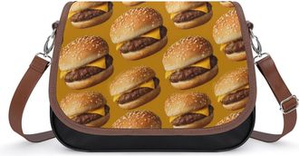 Generic Cheese Hamburgers Fashion Womens Crossbody Bags Novelty Handbag Shoulder Bag Purse