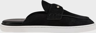 Christian Louboutin Chanme Donna Leather Boat Shoe Mules