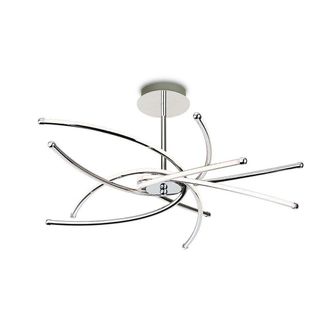 Netlighting Caprice Integrated LED Semi Flush Light Chrome in Grey