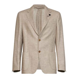 Lardini Jassen, Heren, Beige, XL, Maatpak Blazer