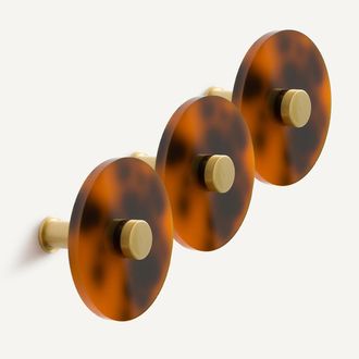 AM.PM Set van 3 kapstokken in gekleurd acetaat, Paula