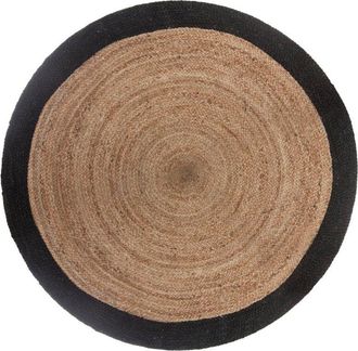 Atmosphera Atmosphera - Tappeto in iuta bordo nero nero D120cm créateur dintérieur