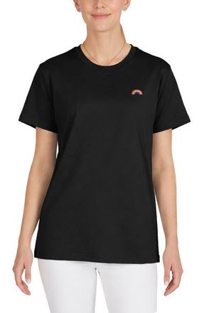 Dalix Womens Rainbow Jersey Relaxed Tee in Black at Nordstrom, Size Xx-Large