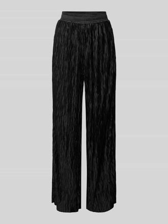 Mbym mbyM Wide Leg Stoffhose mit Strukturmuster Modell Asaka in Black, Gr&ouml;&szlig;e XL