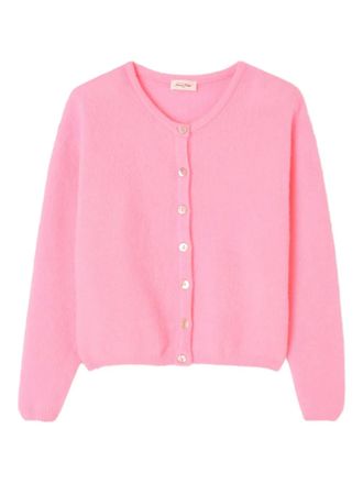 American Vintage Vitow buttoned ribbed cardigan - Pink