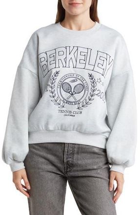 Blu Pepper Berkeley Tennis Club Fleece Sweatshirt in Heather Grey at Nordstrom Rack, Size Medium