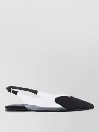 Alaia pointed toe slingback sandals transparent panel