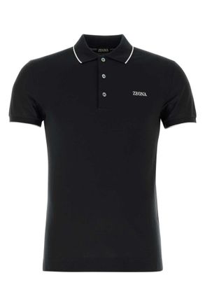 Ermenegildo Zegna Black Regular Fit Polo