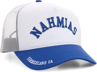Nahmias Summerland Brim Trucker Hat in White/blue at Nordstrom