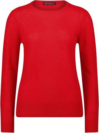 Betty Barclay Truien & Vesten, Dames, Rood, L, Kasjmier, Kasjmier Trui met Ronde Hals