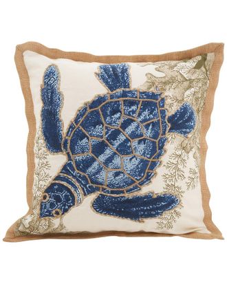 Saro Lifestyle Sea Turtle Down-Filled Pillow
