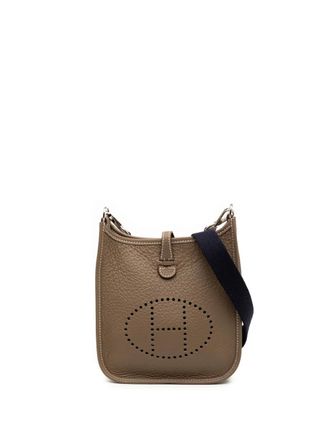 Herm&egrave;s 2024 Clemence Evelyne TPM crossbody bag - Marrone
