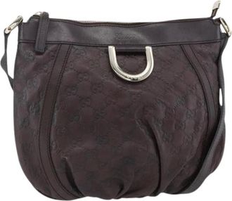 Gucci Pre-owned Cross Body Bags, female, Brown, Size: ONE SIZE Pre-owned Leather Cross Body Bag