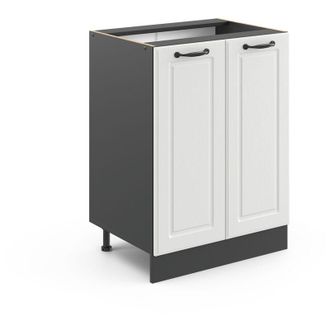 Vicco Mueble bajo de cocina R-Line, Blanco casa de campo, 60 cm sin encimera
