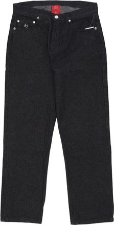 eS Zwarte Wassing Baggy Denim Jeans - Heren - Regular Fit Jeans - Zwart - W38 - Denim - Jeans