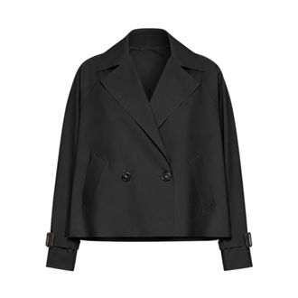 Max Mara Trench corto doppiopetto - Jackets - Mujer - Negro - S