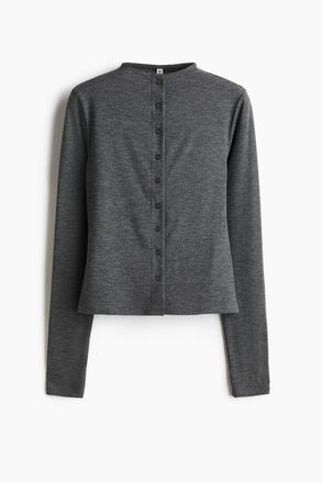H&M Cardigan aus Jersey - Dunkelgraumeliert