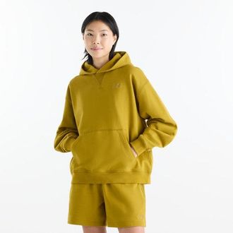 New Balance Donna Athletics French Terry Hoodie in Marrone, Taglia XL