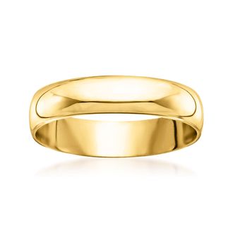 Ross-Simons Mens 5mm 14kt Yellow Gold Wedding Ring