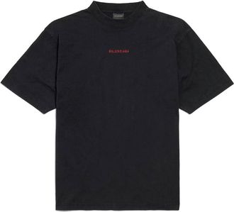 Balenciaga T-Shirt Balenciaga Back Medium Fit In Jersey Effetto Sbiadito-Uomo