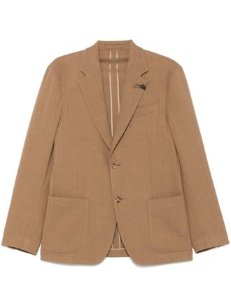Lardini herringbone blazer - Brown