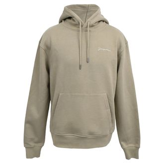 Jacquemus Le Sweatshirt Brod&eacute; Hoodie in Beige Cotton