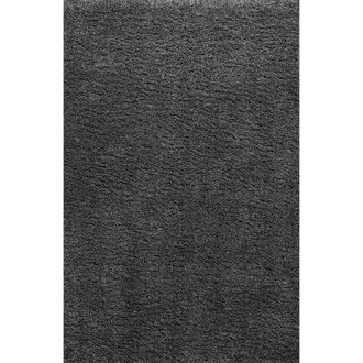 Jonathan Y Designs Groovy Solid Shag Area Rug in Onyx at Nordstrom, Size 2X10