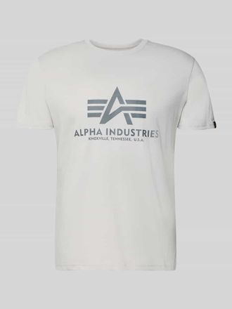 Alpha Industries Alpha Industries T-Shirt mit Label-Detail Modell BASIC in Hellgrau, Gr&ouml;&szlig;e XXXL