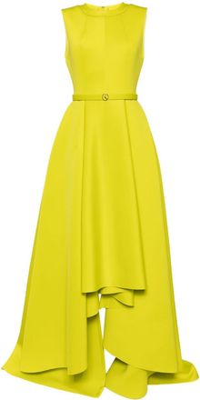 Saiid Kobeisy high-low neoprene gown - women - Polyester - 42 - Green