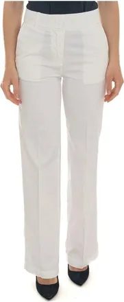 Harmont & Blaine Broeken, Dames, Wit, 2Xs, Rechte broek met hoge taille