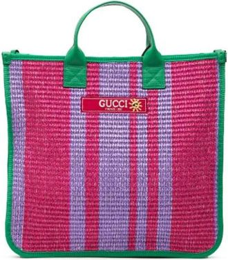 Gucci Pre-owned Tote Bags, female, Multicolor, Size: ONE SIZE Pre-owned Canvas Tote