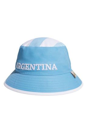 adidas Argentina Fan Bucket Hat in Light Blue/Icey Blue/White at Nordstrom