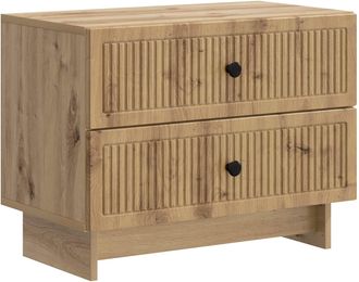 vidaXL Armario De Noche Roble Artisan 62 X 34,5 X 47,5 Cm Vidaxl