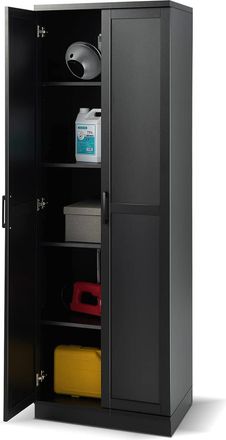Costway Alacena De Cocina Con 2 Puertas Y 5 Estantes, Aparador De Almacenamiento Con Estantes Ajustables, Mueble Auxiliar De Almacenaje Multifuncional Para Co